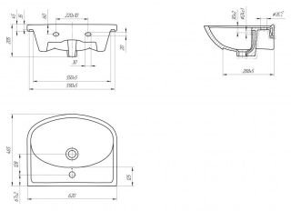 Мебельная раковина Cersanit Erica UM-ERI60/1 60см белый